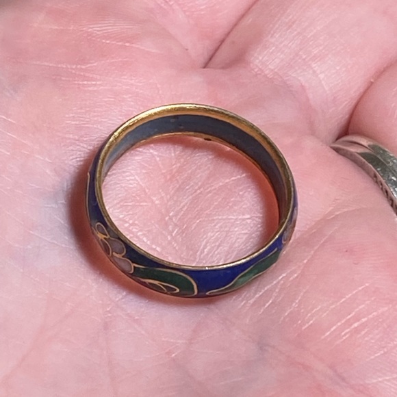 Vintage Cloisonné Enamel Ring - Picture 3 of 6